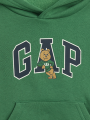 babyGap Relaxed Brannan Bear Logo Hoodie - Summer Spruce Green