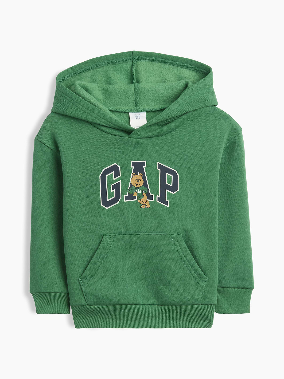 babyGap Relaxed Brannan Bear Logo Hoodie - Summer Spruce Green