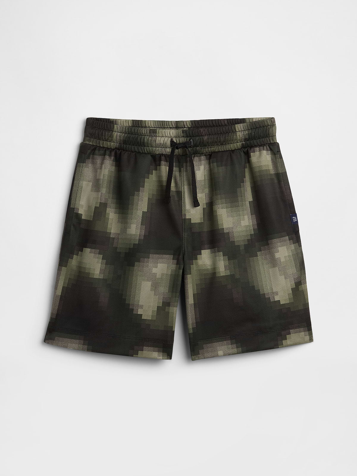 Kids 100% Recycled Pull-On Mesh Shorts - Tweed Green