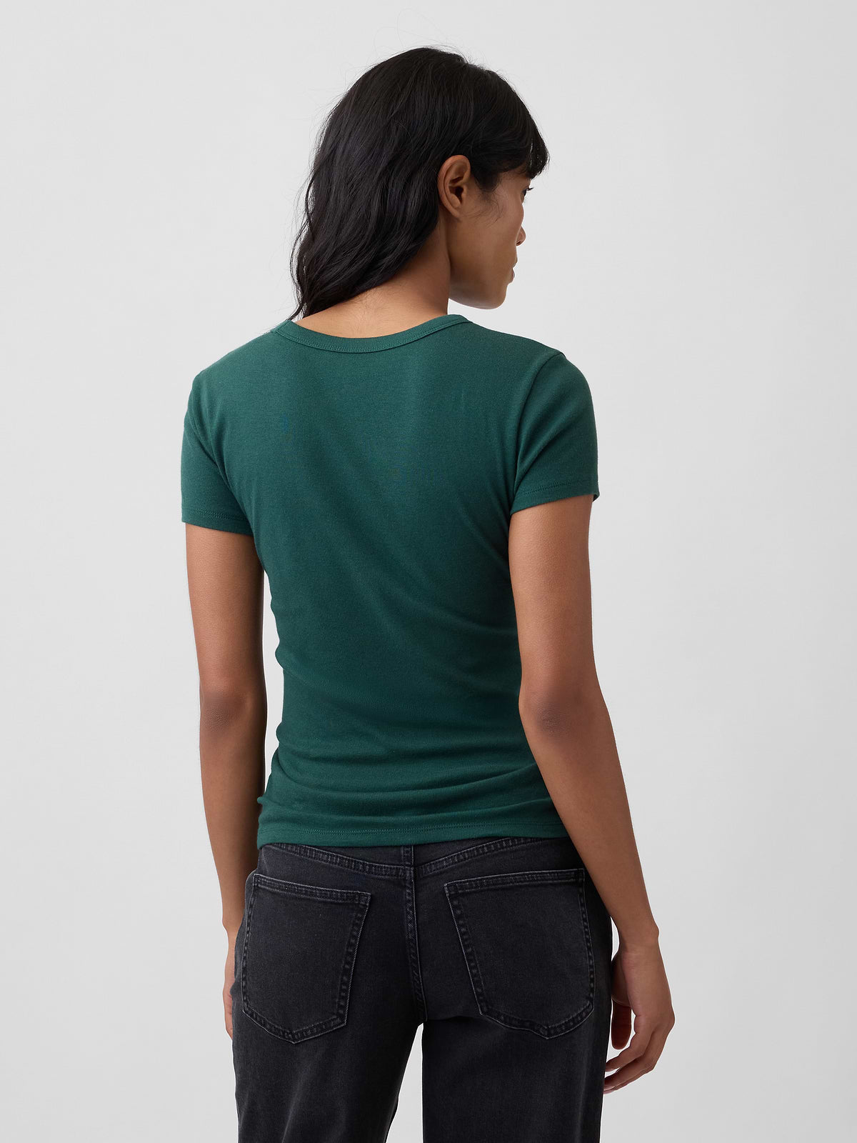 Ribbed Crewneck T-Shirt