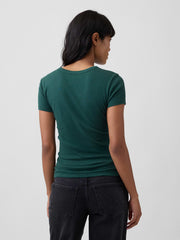 Ribbed Crewneck T-Shirt
