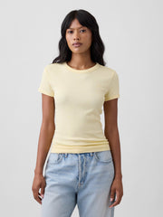 Ribbed Crewneck T-Shirt - Maize