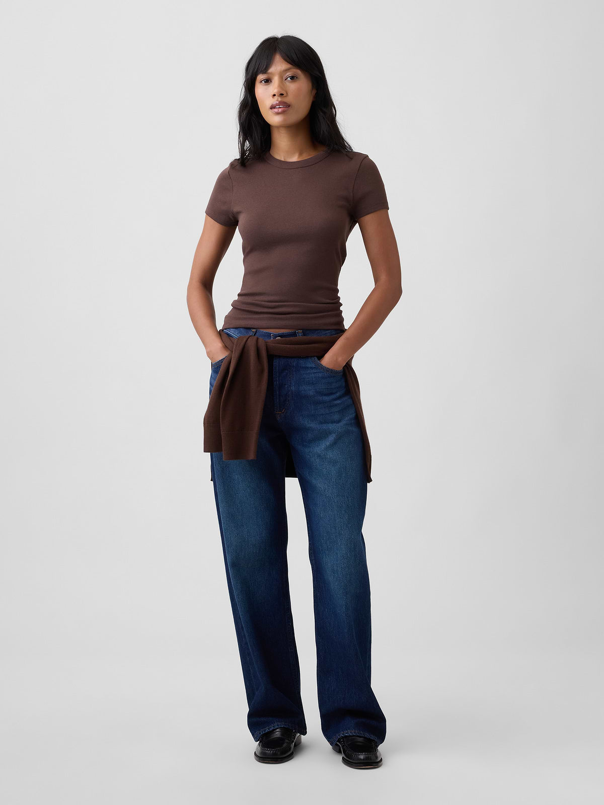 Ribbed Crewneck T-Shirt