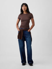 Ribbed Crewneck T-Shirt