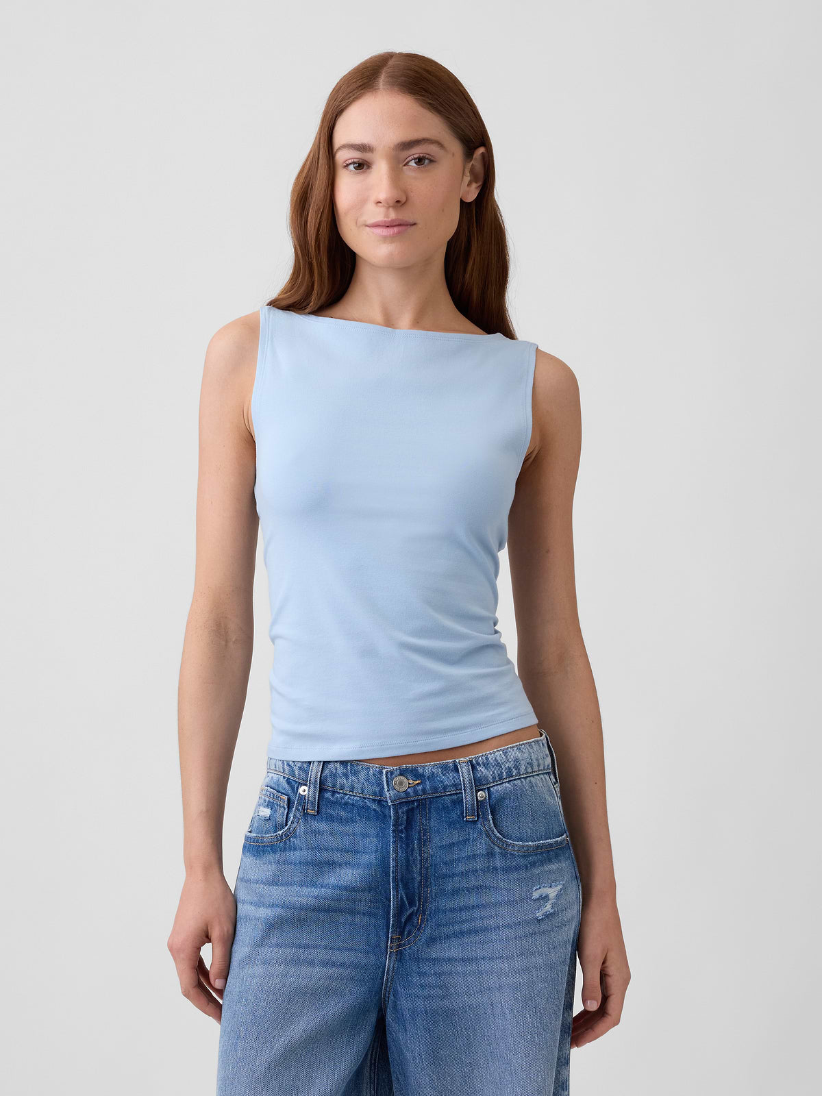 Boatneck Tank Top - Sail Blue