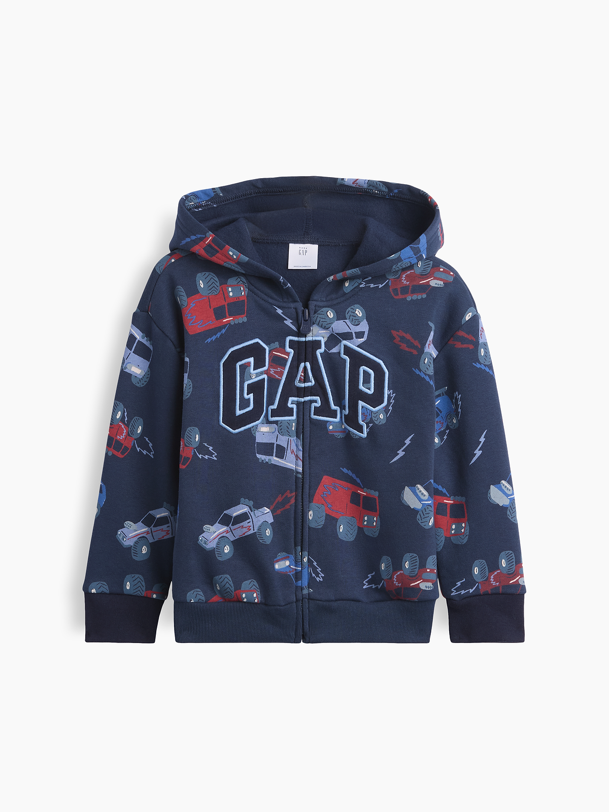 babyGap Relaxed Logo Zip Hoodie - Truck Blue