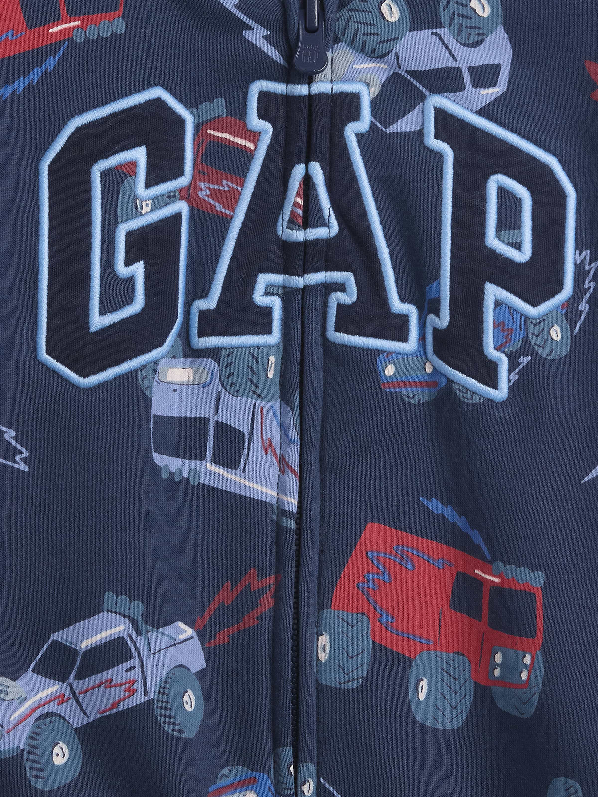 babyGap Relaxed Logo Zip Hoodie - Truck Blue