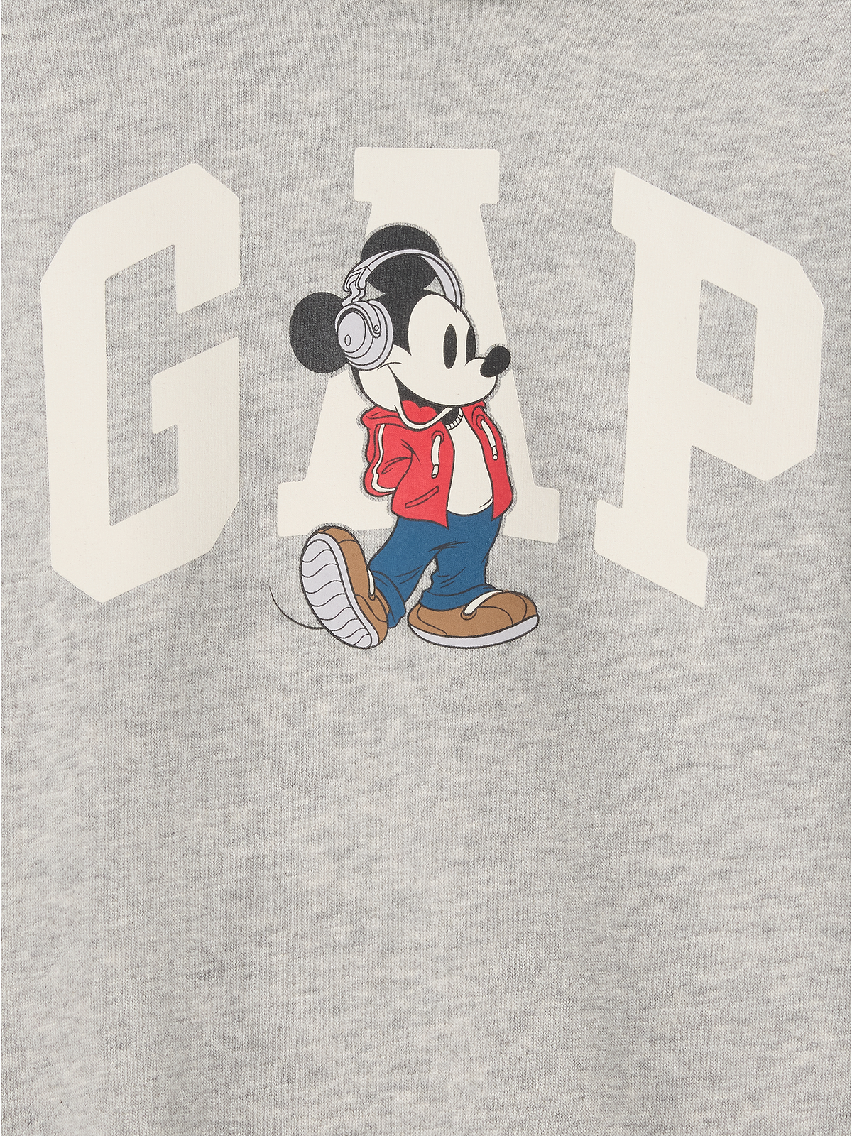 babyGap × Disney Mickey Mouse Relaxed Logo Hoodie - Headphones Gray