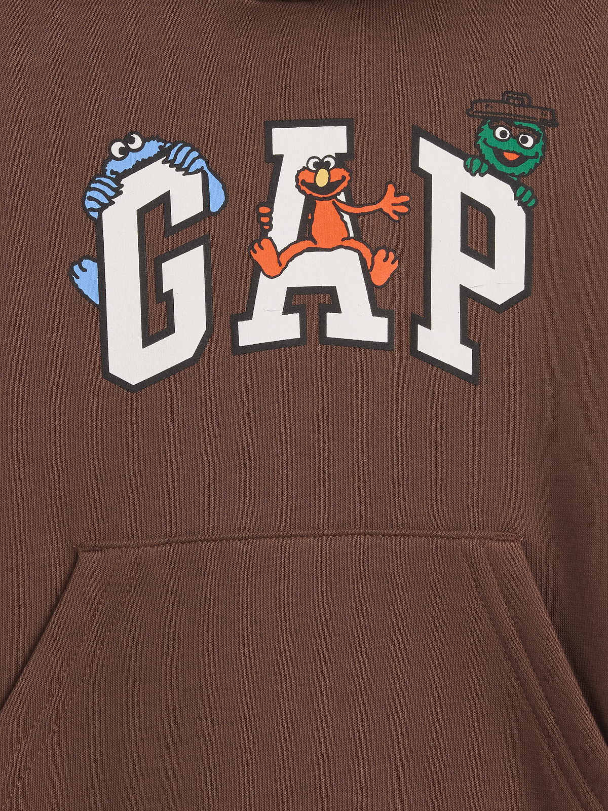 babyGap Sesame Street Relaxed Logo Hoodie - Amber Wood Elmo