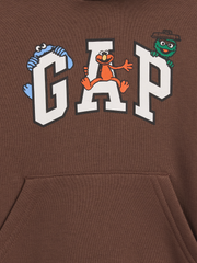 babyGap Sesame Street Relaxed Logo Hoodie - Amber Wood Elmo