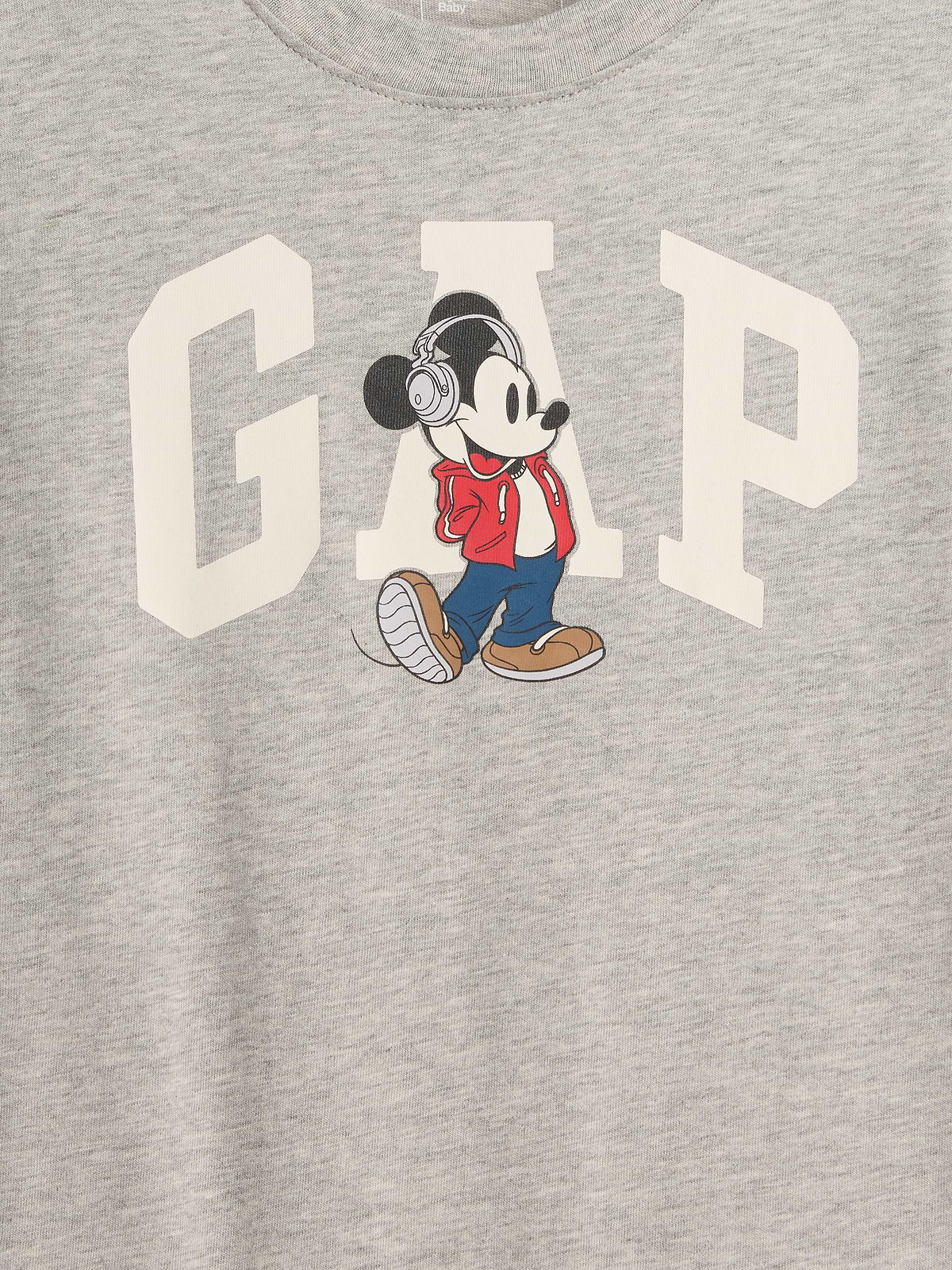 babyGap × Disney Mickey Mouse Logo T-Shirt - Headphones Gray