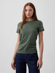 Favorite Crewneck T-Shirt - Green Dots