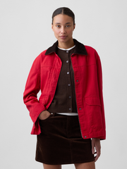 Relaxed Canvas Barn Jacket - Modern Red