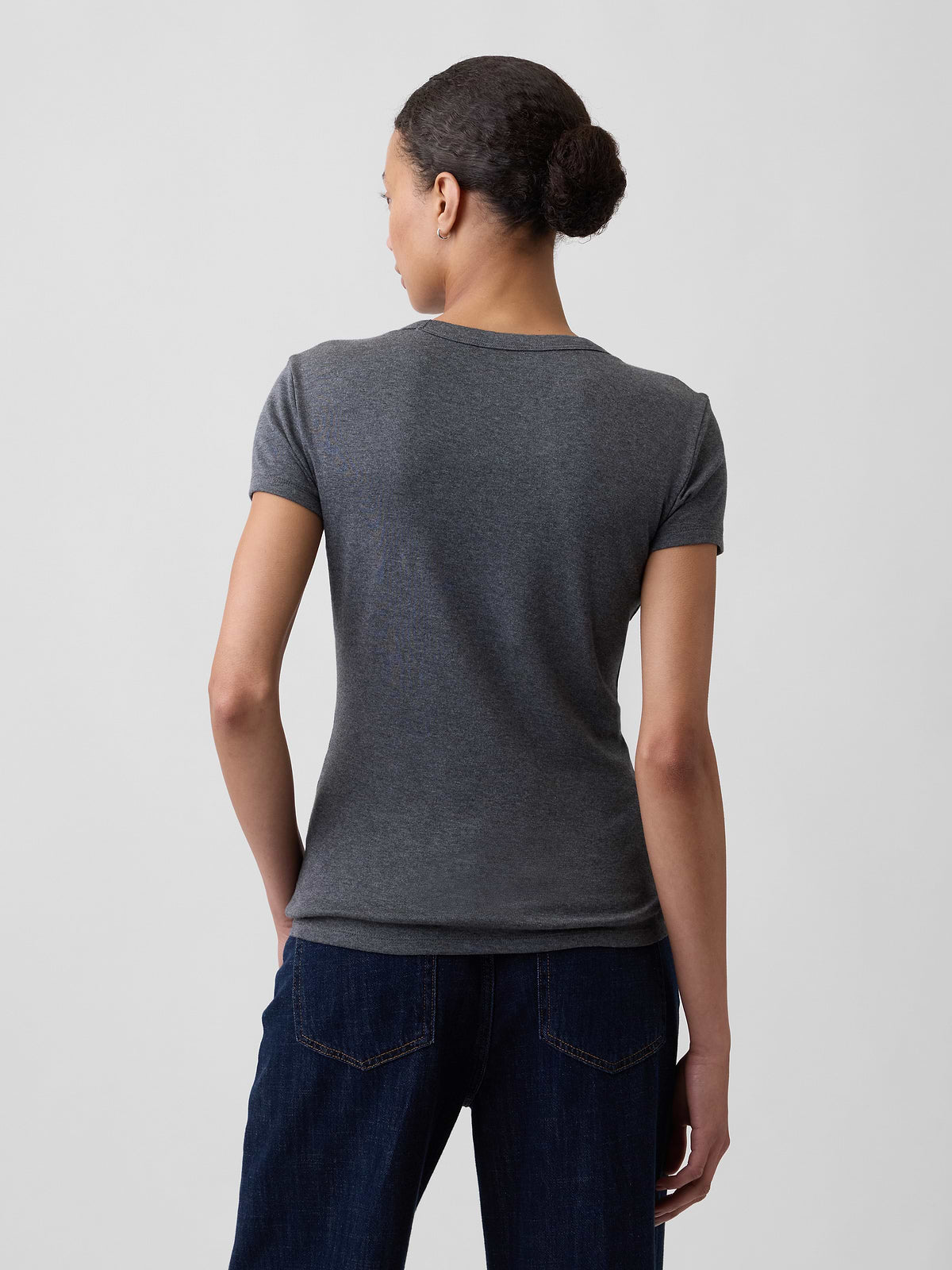Ribbed Crewneck T-Shirt