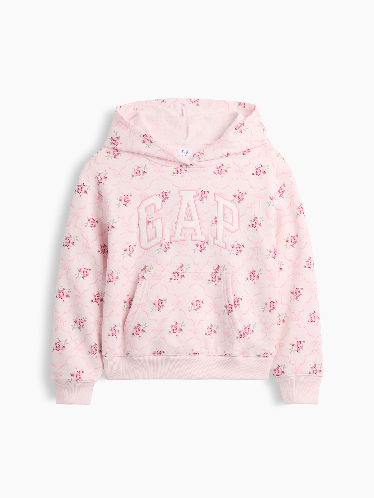 Kids Relaxed Gap Logo Hoodie - Pink Trellis
