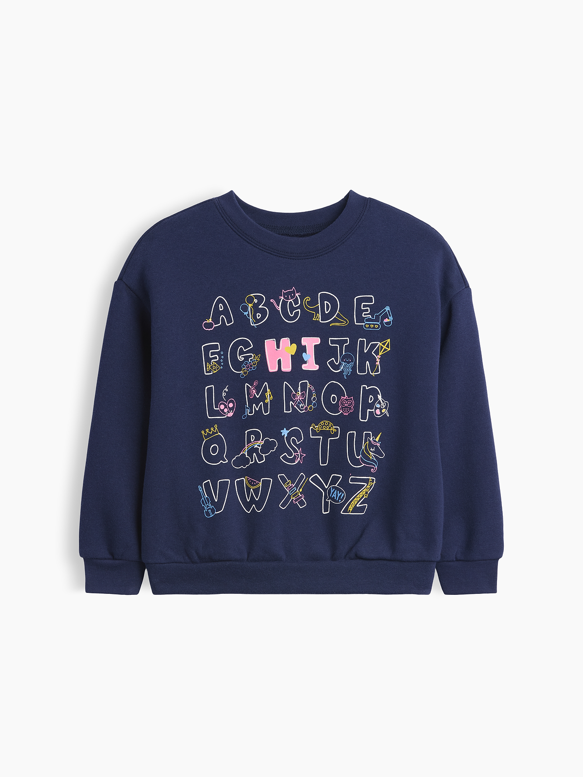 babyGap Crewneck Sweatshirt - New Navy Blue Alphabet