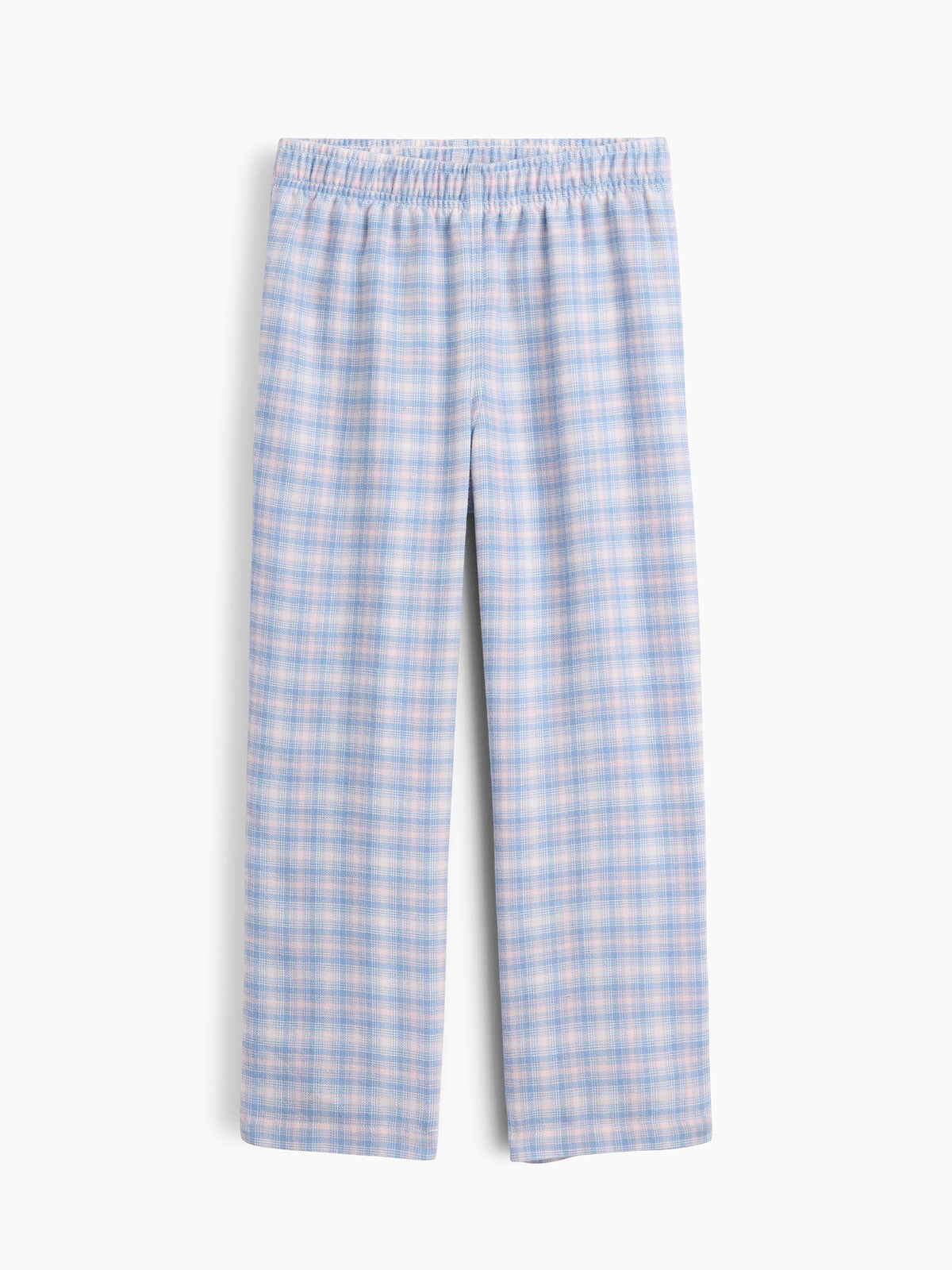 Kids Plaid Flannel PJ Pants - Pink Cherry Blossom