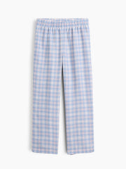 Kids Plaid Flannel PJ Pants - Pink Cherry Blossom