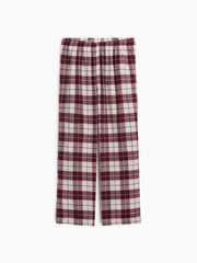 Kids Plaid Flannel PJ Pants - Tan Chino