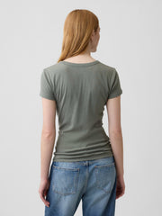 Ribbed Crewneck T-Shirt
