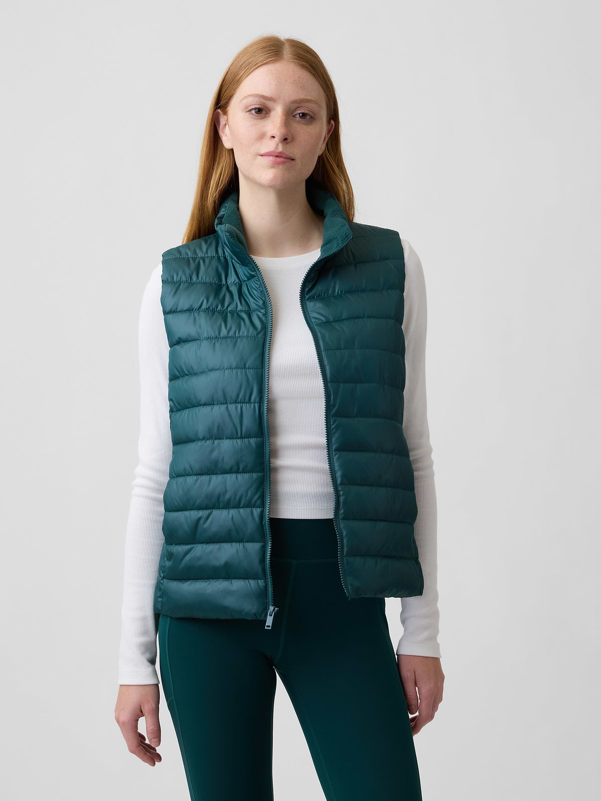 Relaxed Puffer Vest - Tropic Green