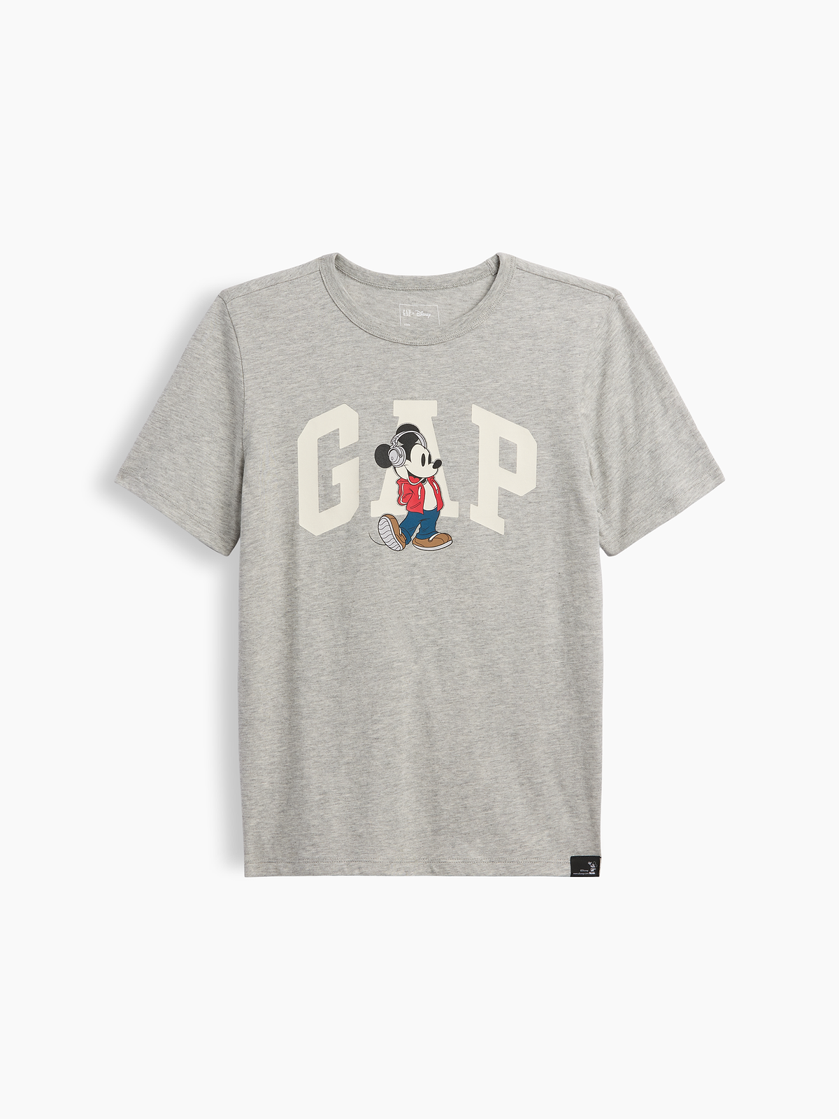 GapKids × Disney Logo T-Shirt - Disney Headphones Grey