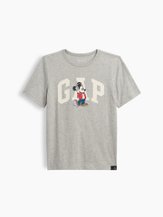 GapKids × Disney Logo T-Shirt - Disney Headphones Grey