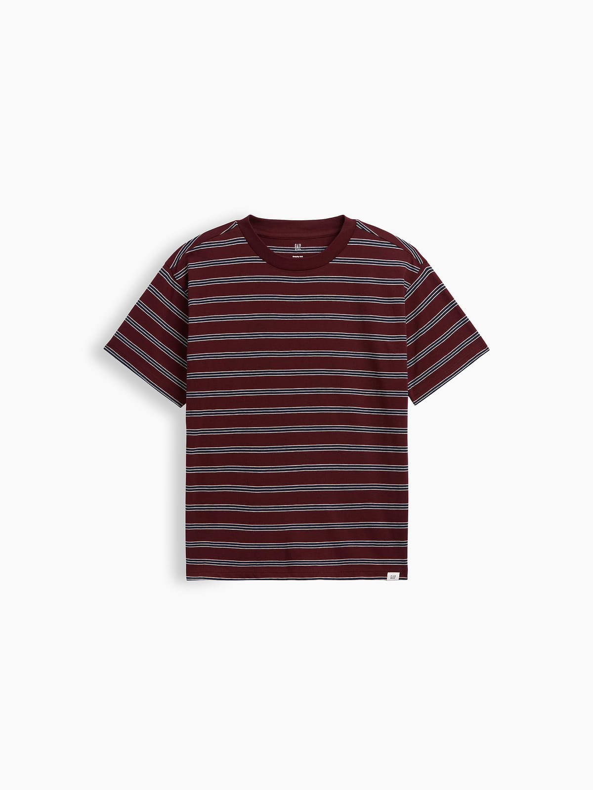 Kids Everyday Soft Relaxed Graphic T-Shirt - Burgundy Stripe