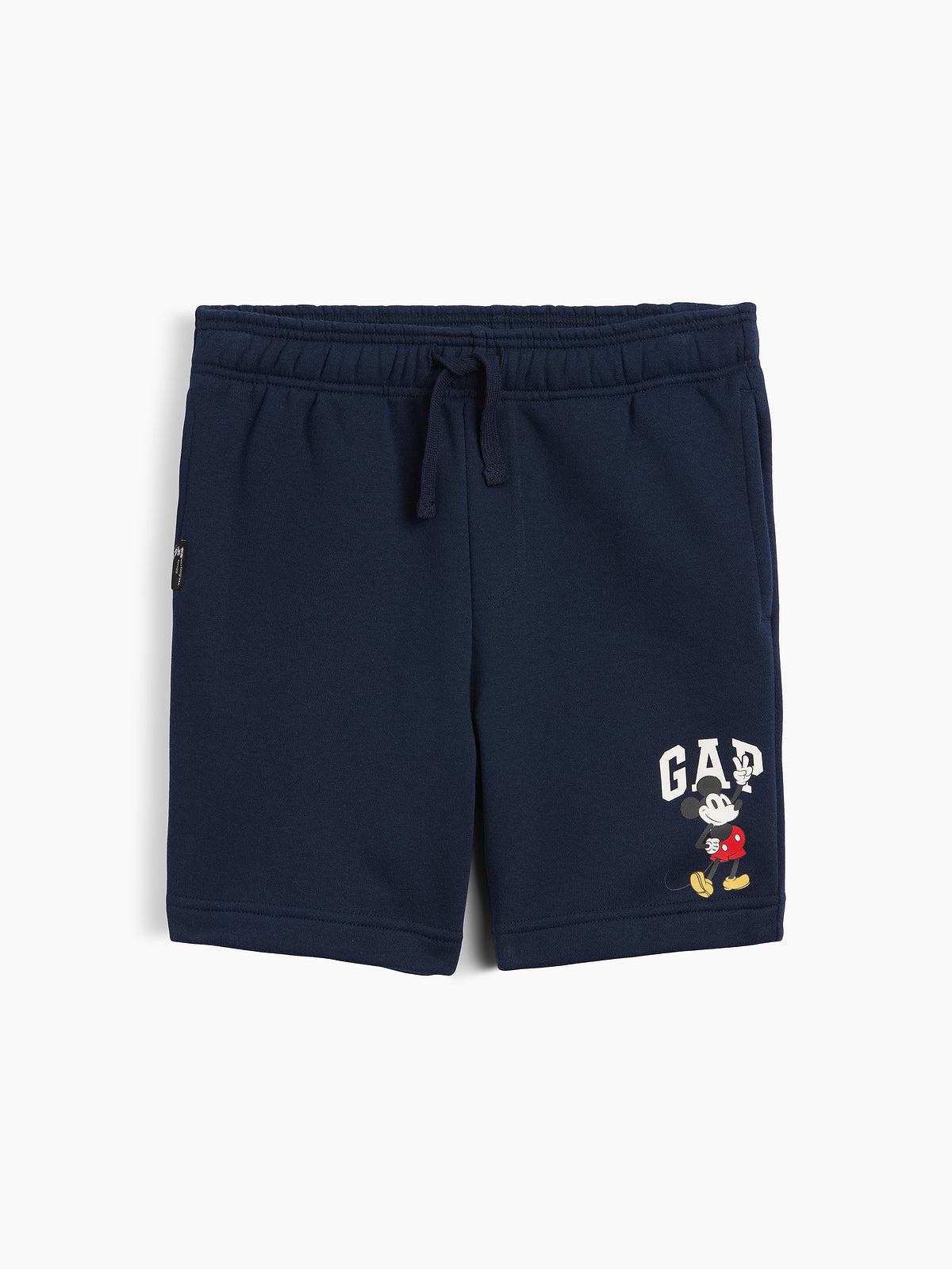 GapKids × Disney Mickey Mouse Relaxed Pull-On Logo Shorts - Disney Peace Navy