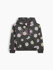 Kids Relaxed Gap Logo Hoodie - Smiley Face Grey