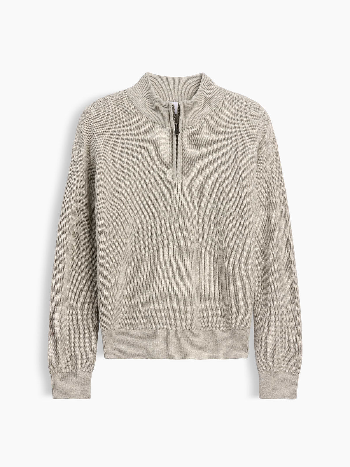 Kids Relaxed Quarter-Zip Sweater - Heather Gray