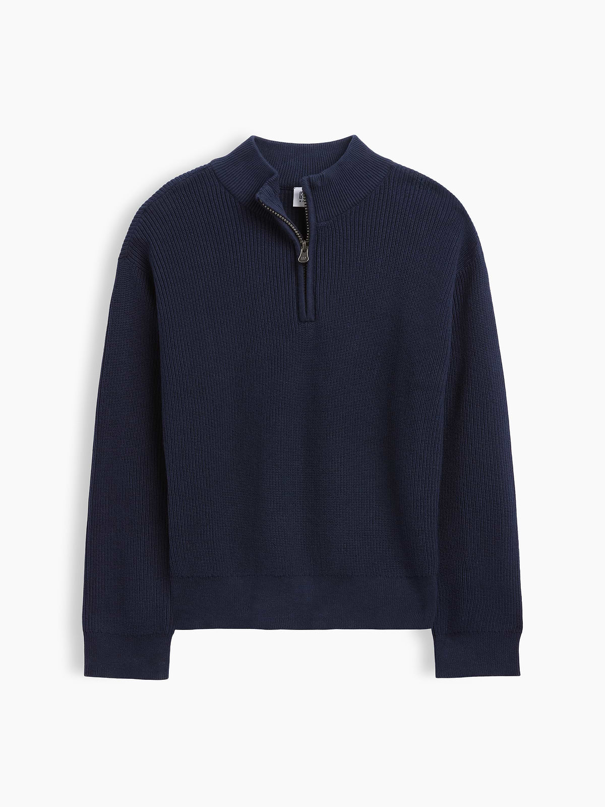 Kids Relaxed Quarter-Zip Sweater - Tapestry Navy