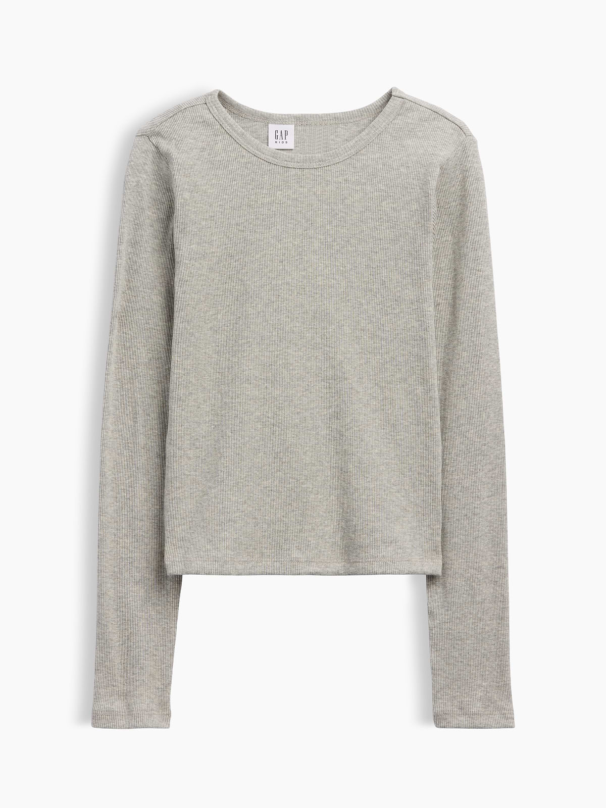 Kids Ribbed T-Shirt - Gray