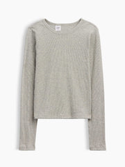 Kids Ribbed T-Shirt - Gray