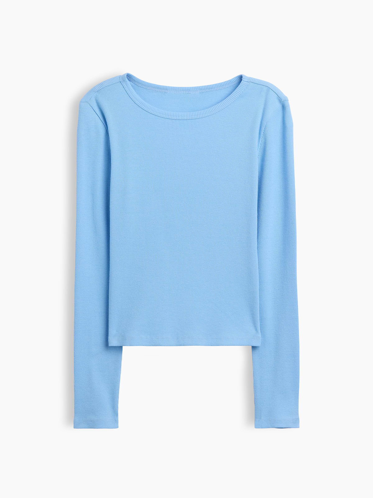Kids Ribbed T-Shirt - Cool Blue