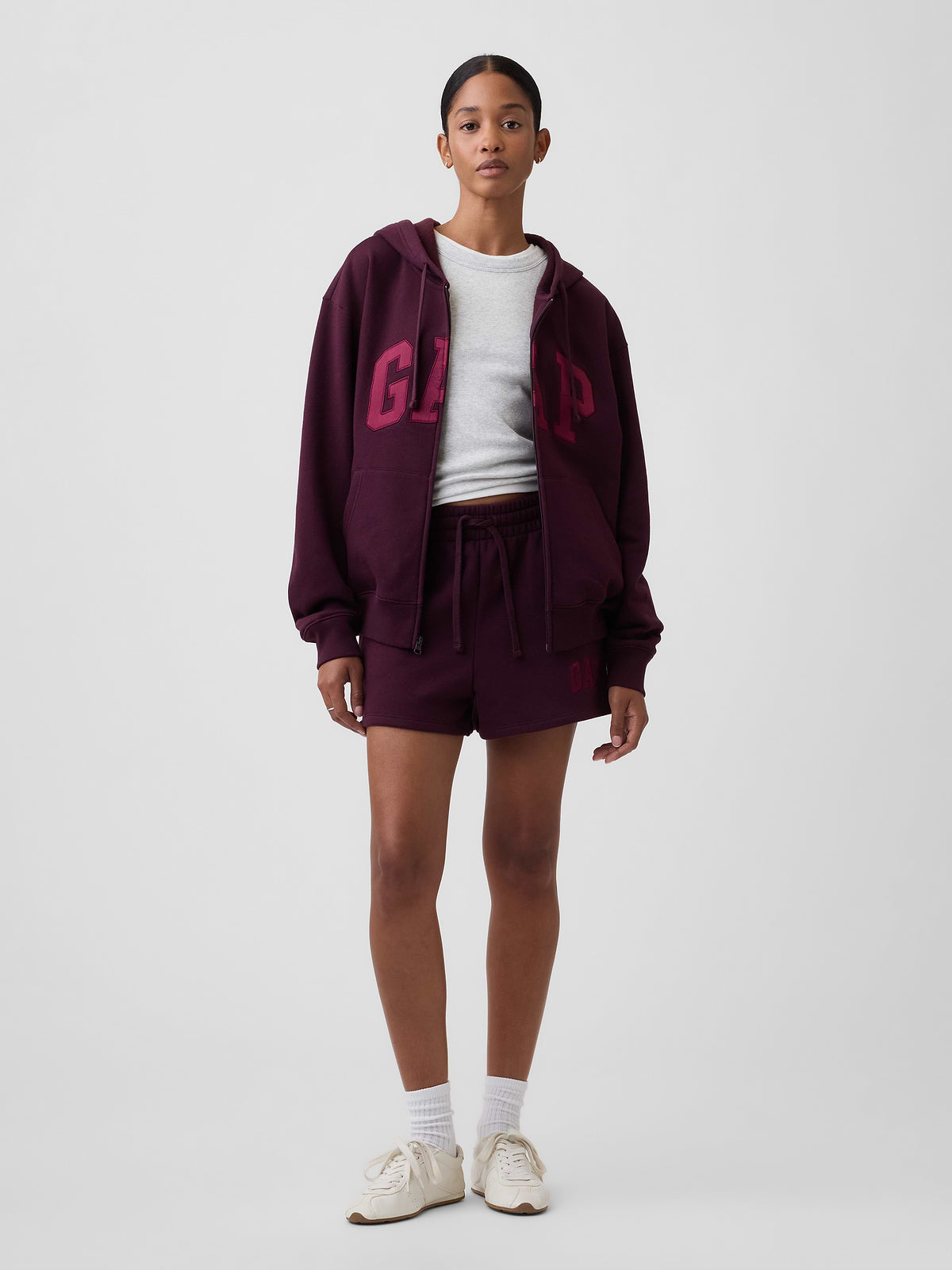 Relaxed Gap Logo Zip Hoodie