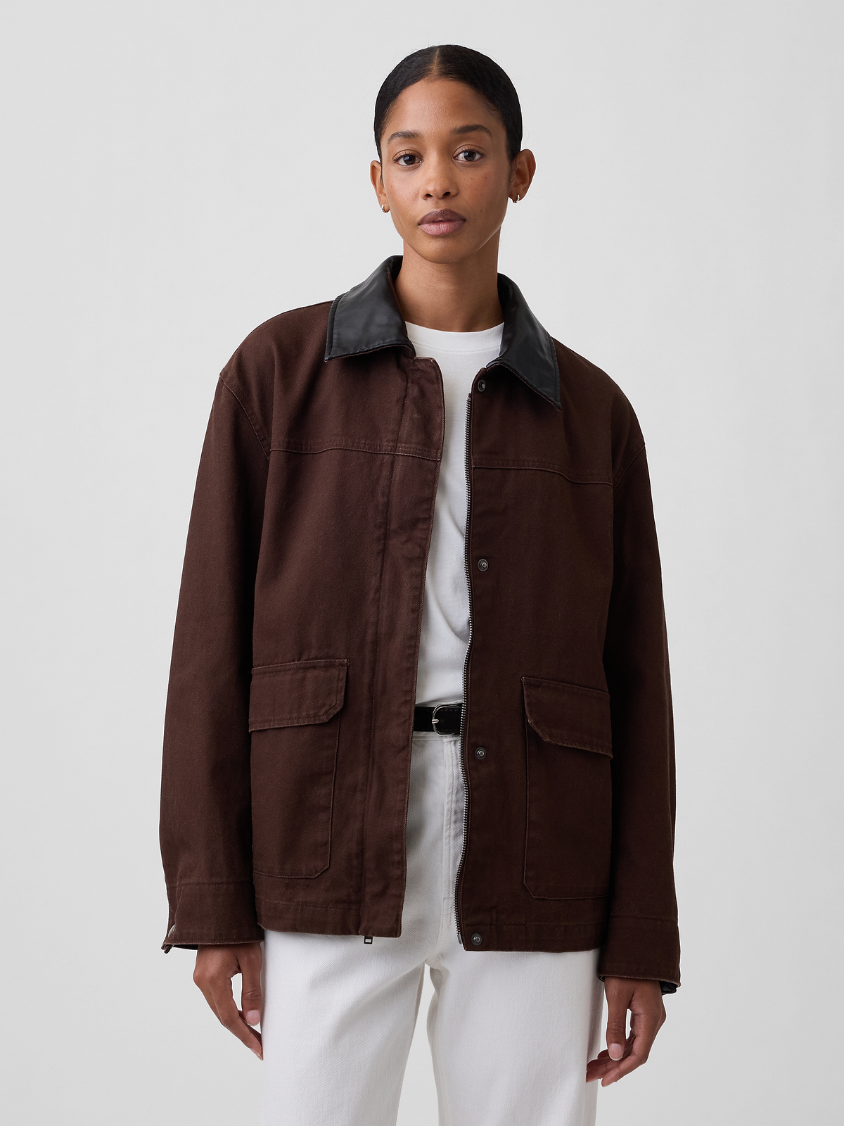 Relaxed Canvas Barn Jacket - Woodsy Brown