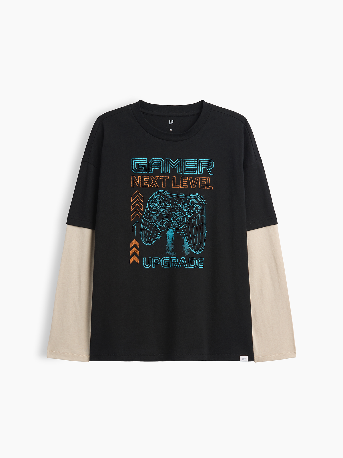 Kids Relaxed Graphic T-Shirt - Black