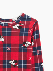 Kids & babyGap × Disney Mickey Mouse Print PJ Set - Disney Plaid Red