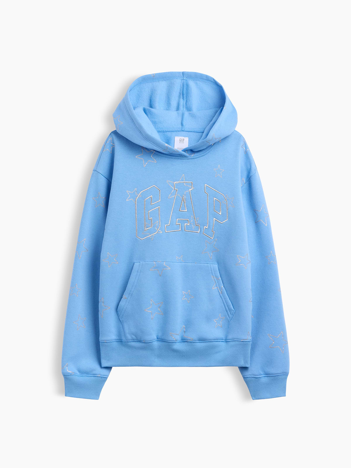 Kids Relaxed Gap Logo Hoodie - Blue Silver Star