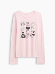 Kids Graphic T-Shirt - Pink Halloween