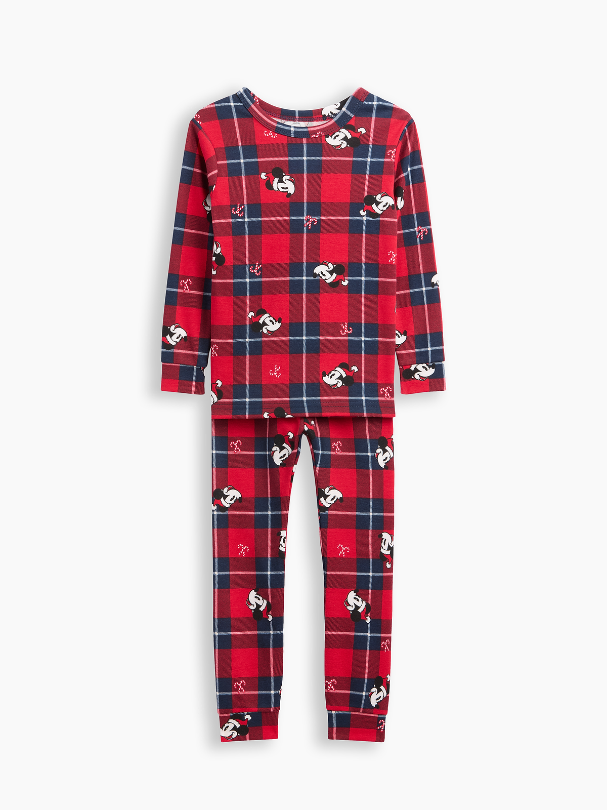 Kids & babyGap × Disney Mickey Mouse Print PJ Set - Disney Plaid Red