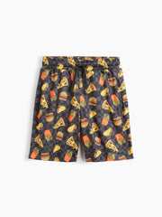 Kids 100% Recycled Pull-On Mesh Shorts - Fast Food