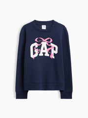 Kids Graphic Sweatshirt - Navy Bow Logo