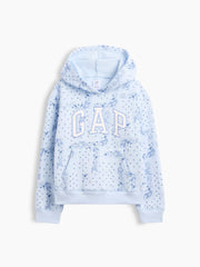 Kids Relaxed Gap Logo Hoodie - Blue Bandana Floral