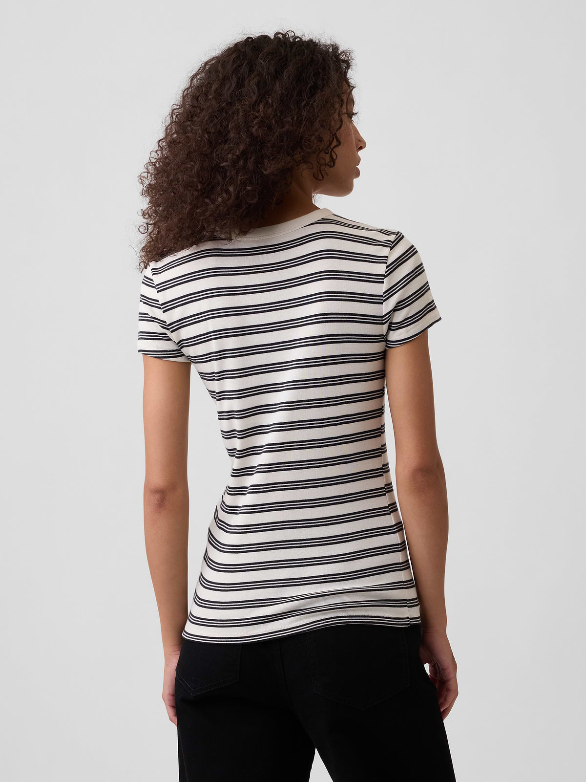 Ribbed Crewneck T-Shirt