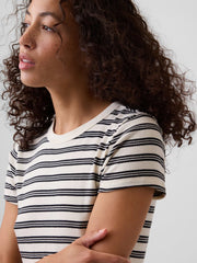 Ribbed Crewneck T-Shirt