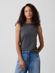 Boatneck Tank Top - Dark Gray Heather