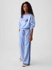 Kids Relaxed French Terry Track Pants - Wind Blue