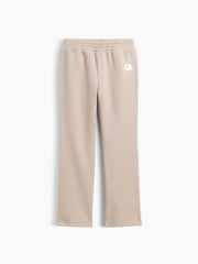 Kids Graphic Bootcut Sweatpants - Beige Bear Logo